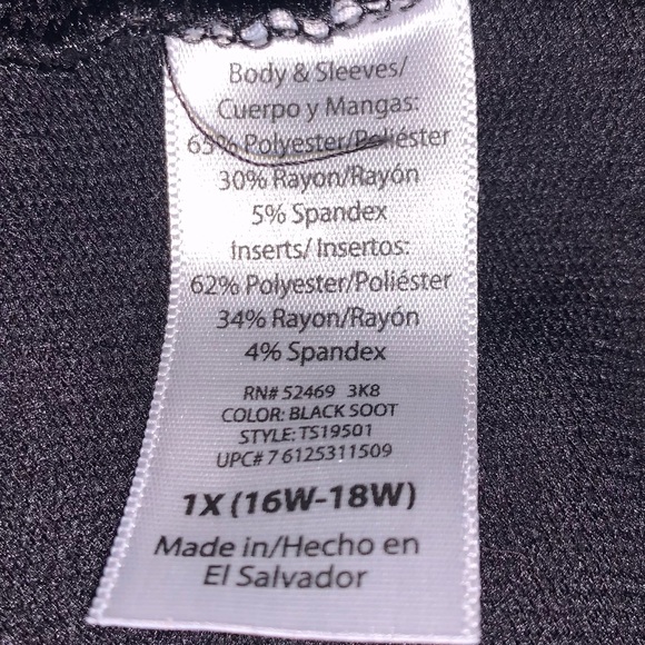 Black Terra & Sky Tunic Shirt Size 1X - Picture 4 of 7